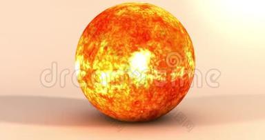太阳在<strong>立体背景</strong>下360度旋转的动画。